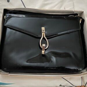 Vintage Robert Bestién Originals Black Patent Shoulder Bag – 1980s NYC Classic